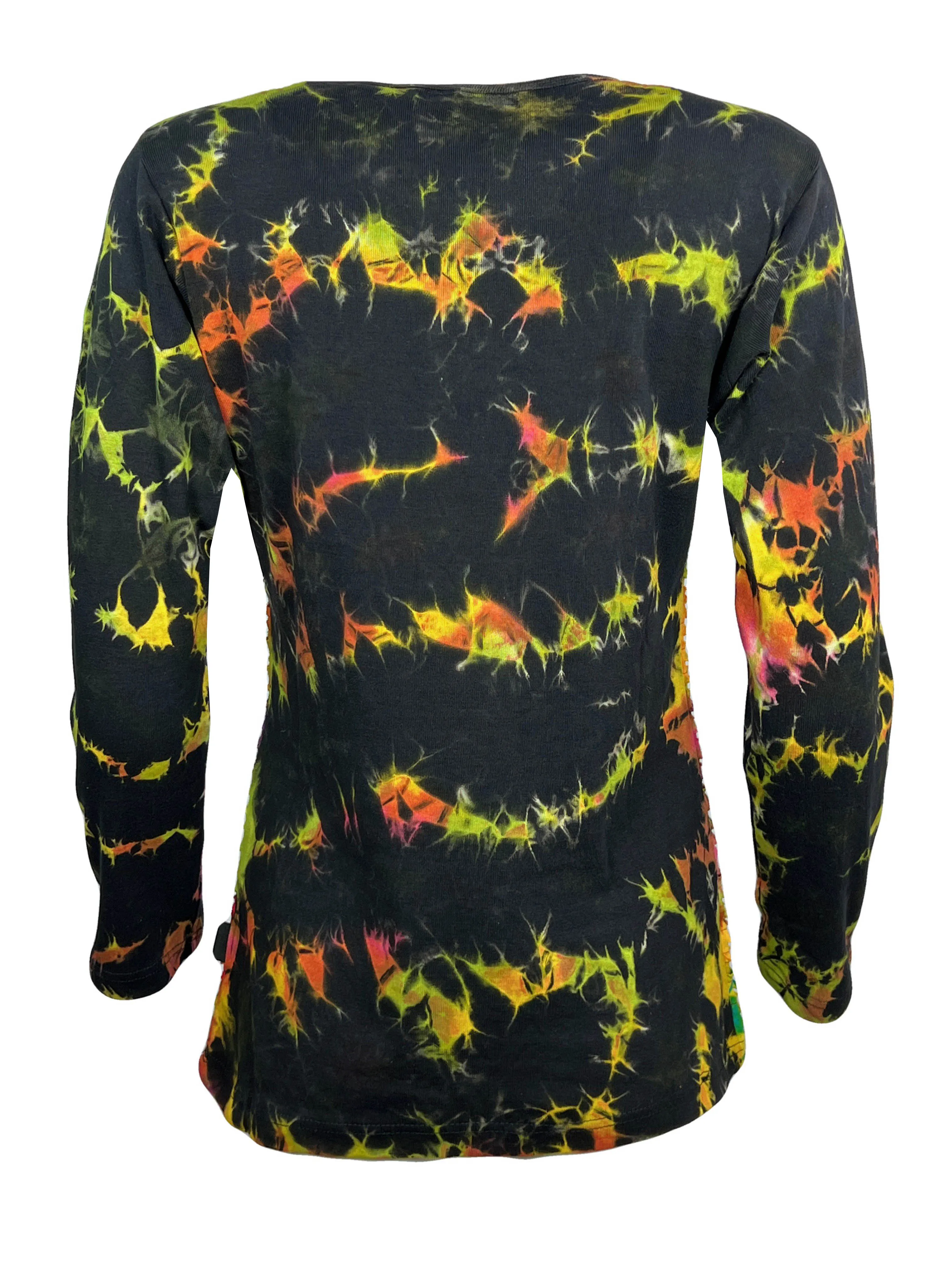 270 / 271 RB Bohemian Knit Tie dye Patched Embroidered Shirt Blouse