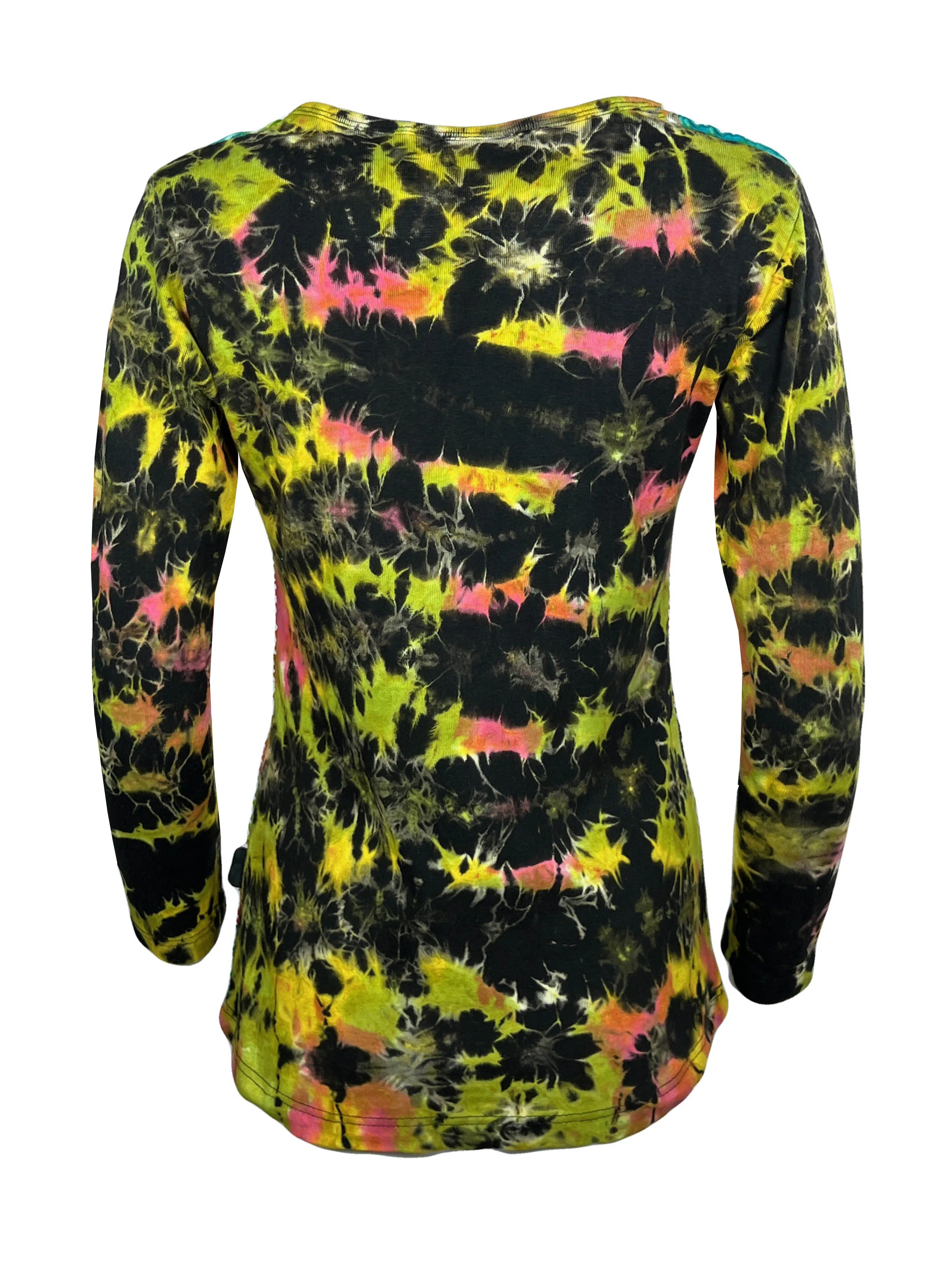 270 / 271 RB Bohemian Knit Tie dye Patched Embroidered Shirt Blouse