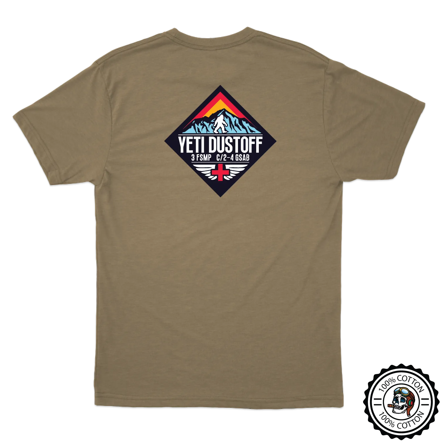 3 FSMP, C Co, 2-4 GSAB "Yeti Dustoff" Tan 499 T-Shirt
