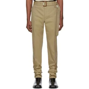 Alexander McQueen Beige Trench Detail Trousers