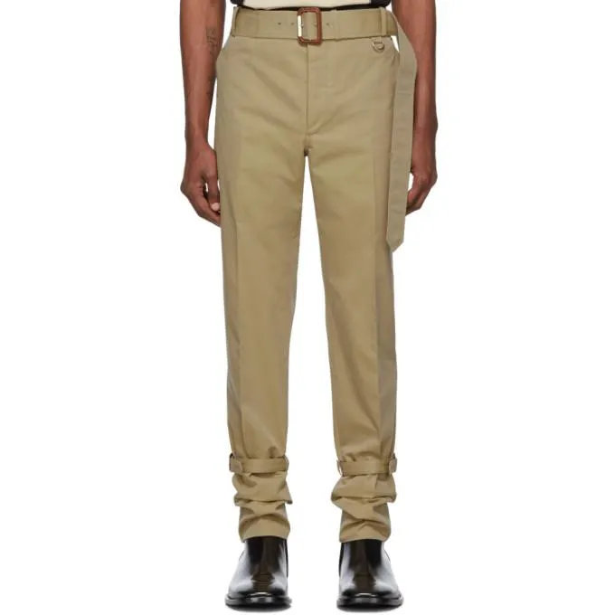 Alexander McQueen Beige Trench Detail Trousers
