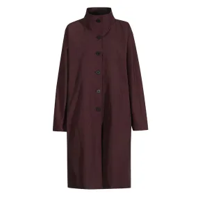 Casual High Neck Long Sleeve Single Breasted Oversized Trench Coat