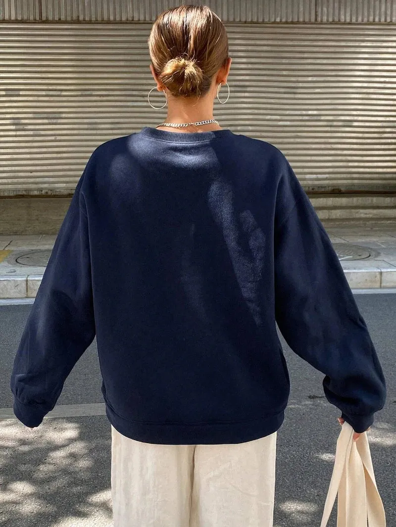 Casual Women's Sweatshirts Kawaii Bow Graphic Prints Pullover Comfortable Warm Oversize Hoodie Autumn Fleece Soft Female Clothes