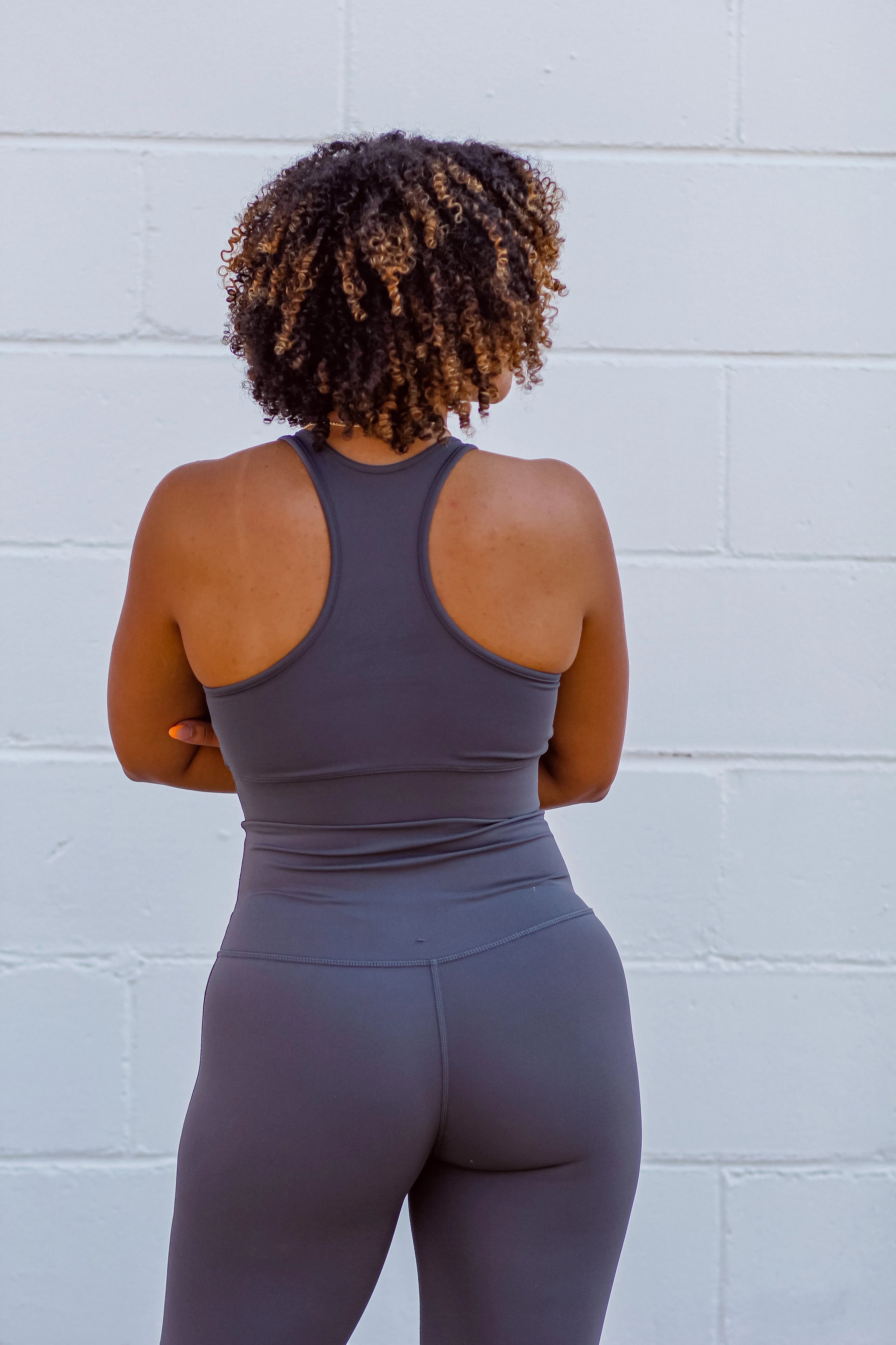 Charcoal Racerback Bra & Legging Set