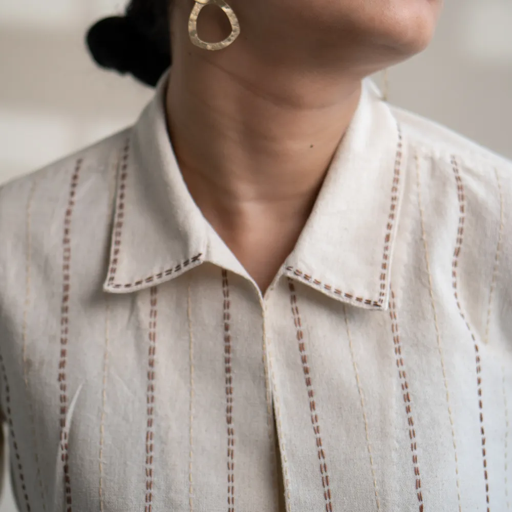 Co-ord Set of Trench Dress & Cropped Jacket | Relaxed Formal Wear