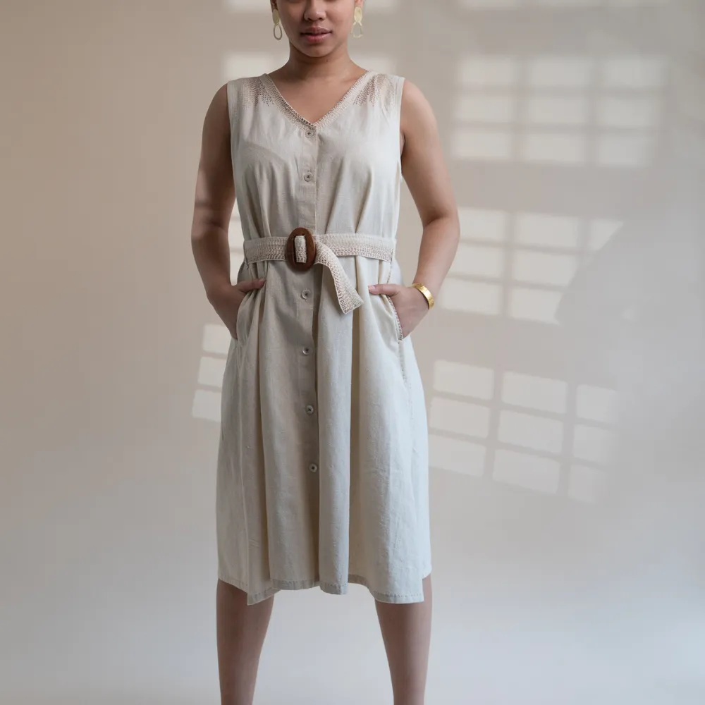 Co-ord Set of Trench Dress & Cropped Jacket | Relaxed Formal Wear