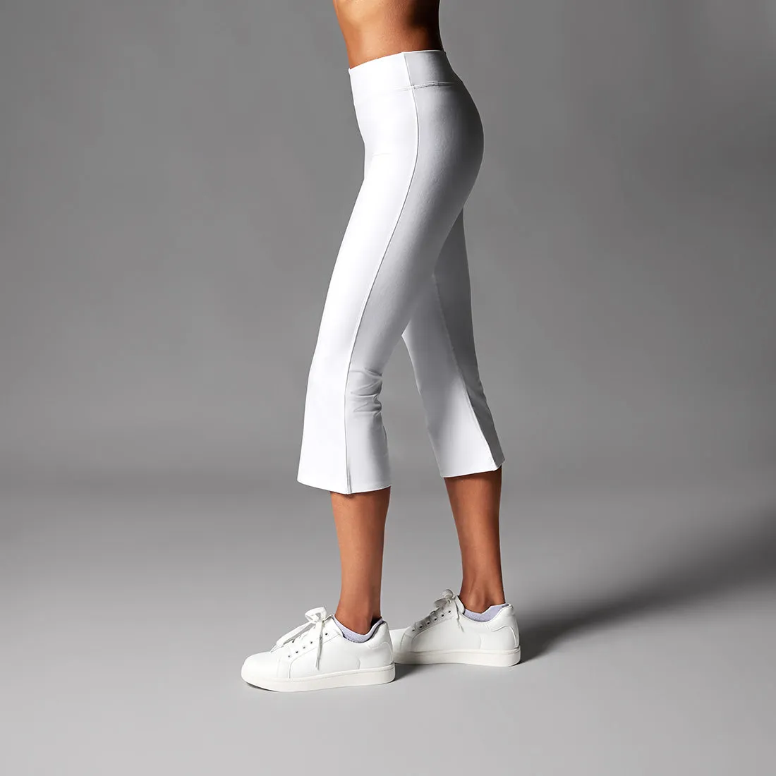 High Waisted Crop Flare Leggings