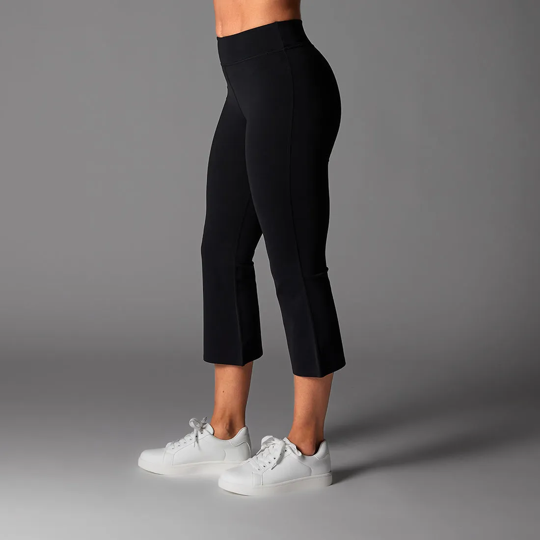 High Waisted Crop Flare Leggings