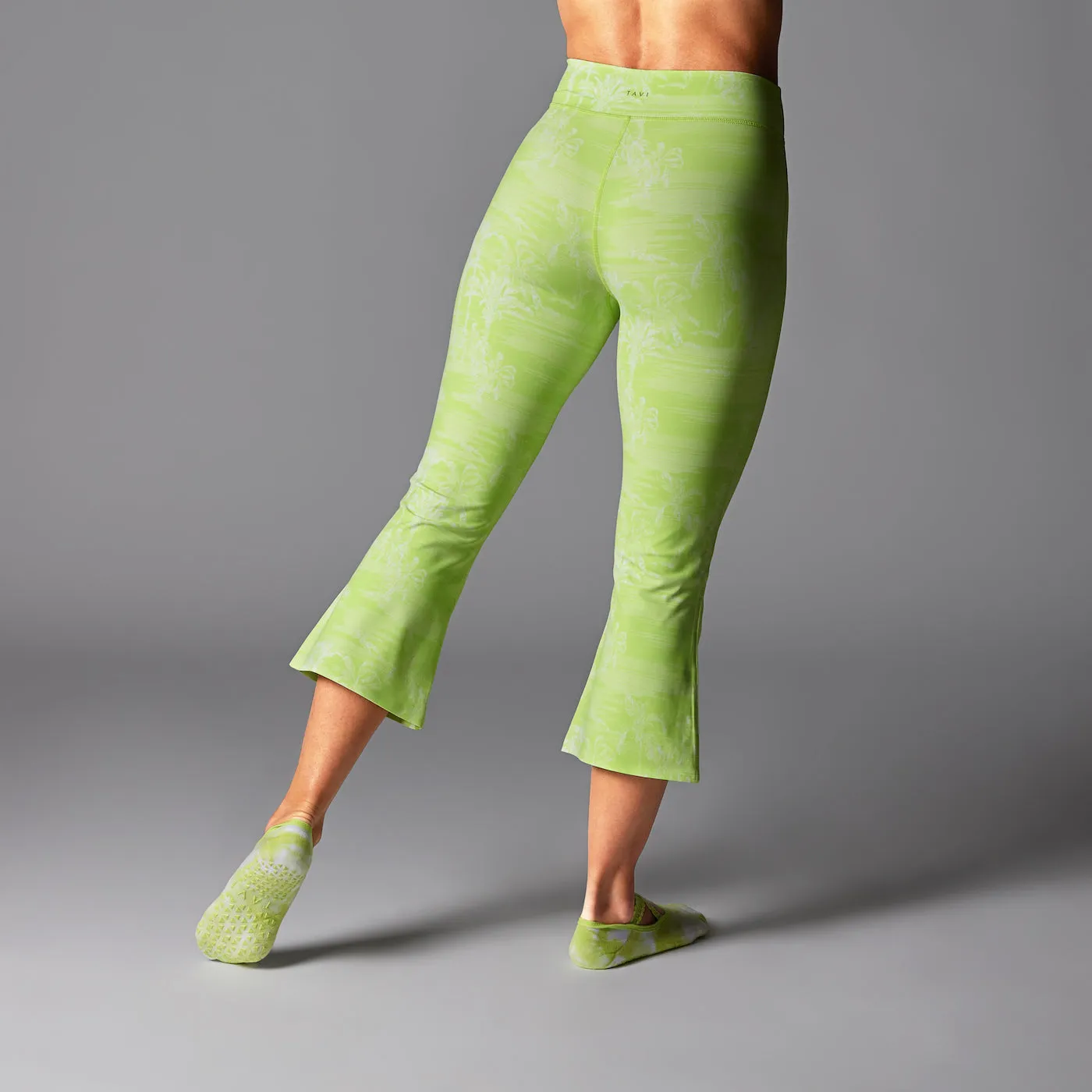 High Waisted Crop Flare Leggings