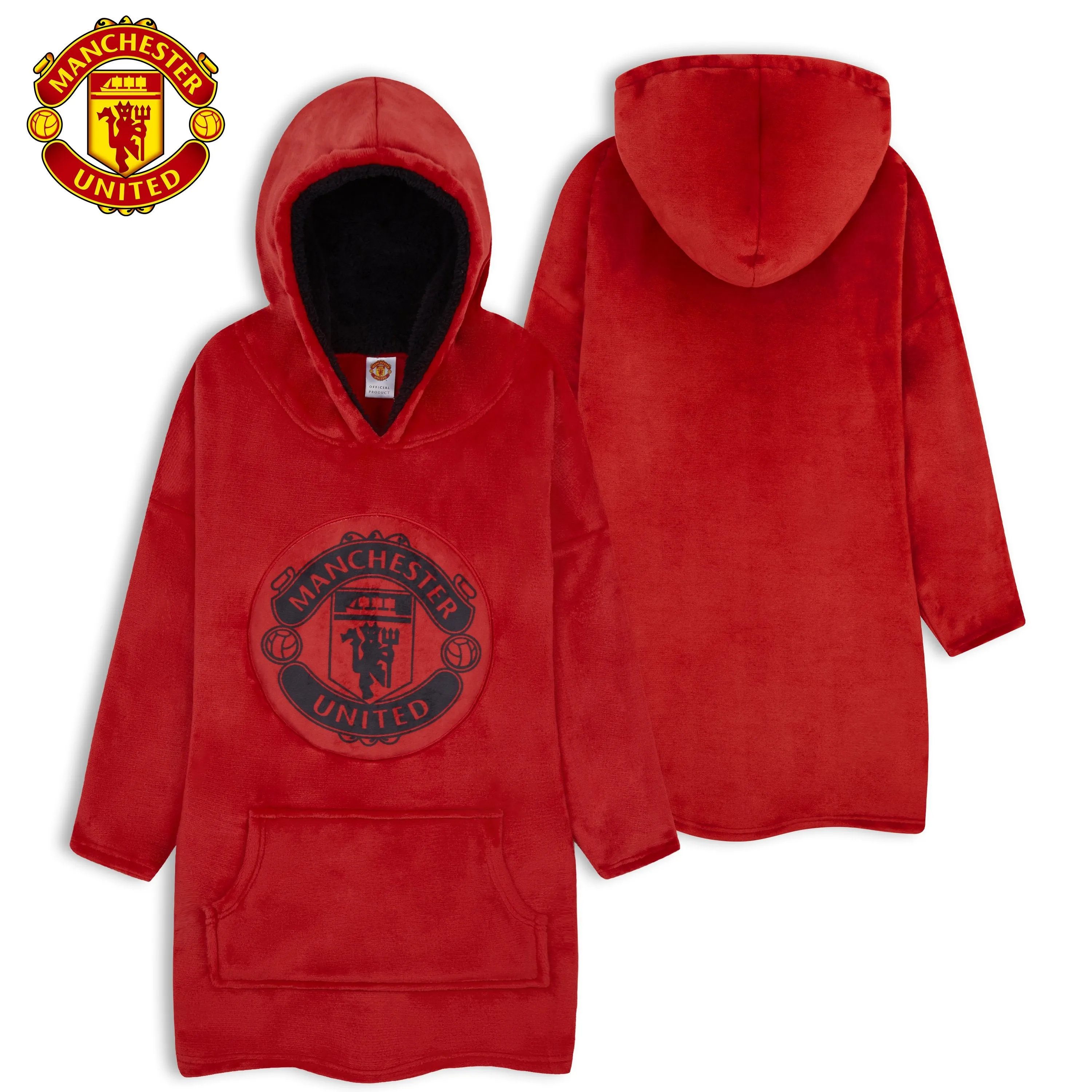 Manchester United Red Oversized Poncho for Kids