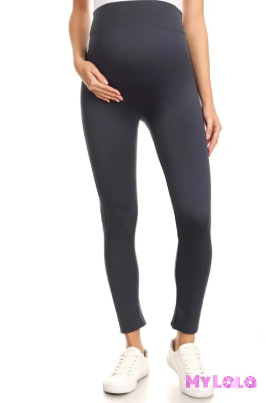 Maternity Leggings OS (Burgundy)