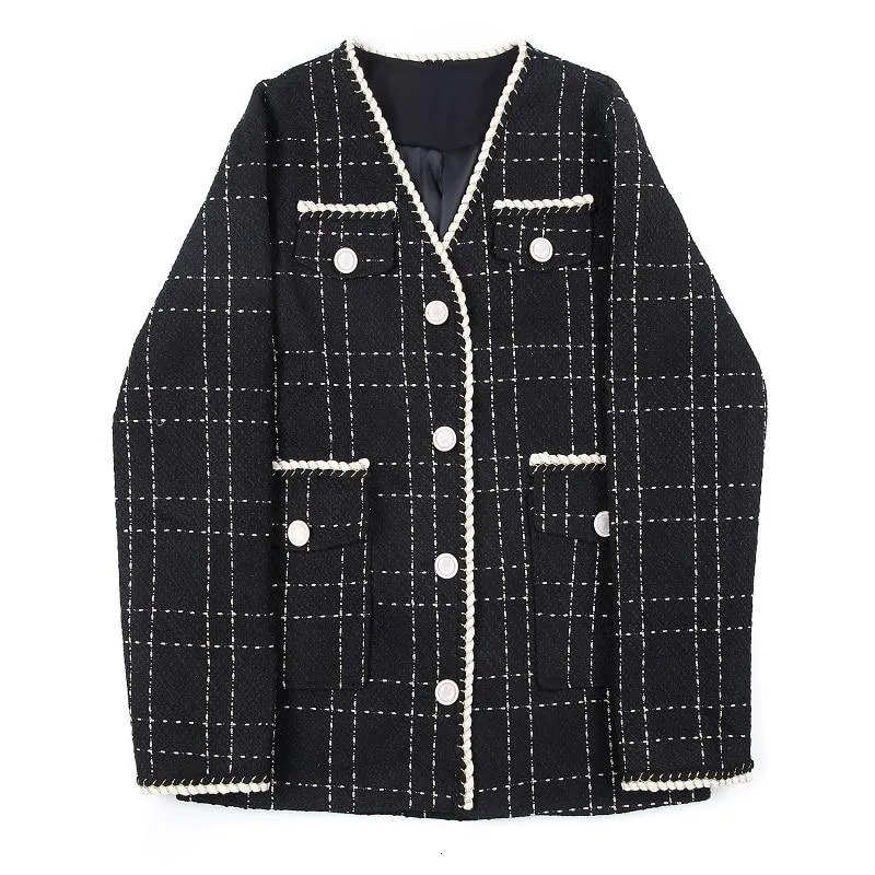 Men's Autumn Casual Loose Plaid Blazer