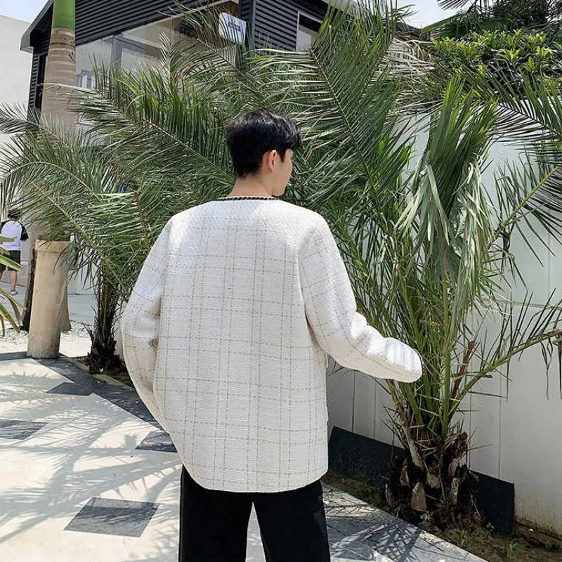Men's Autumn Casual Loose Plaid Blazer