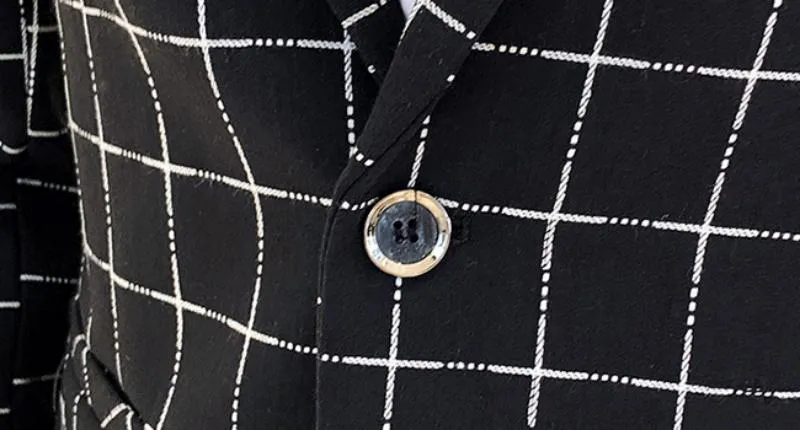 Men's Casual Plaid Blazer | Plus Size