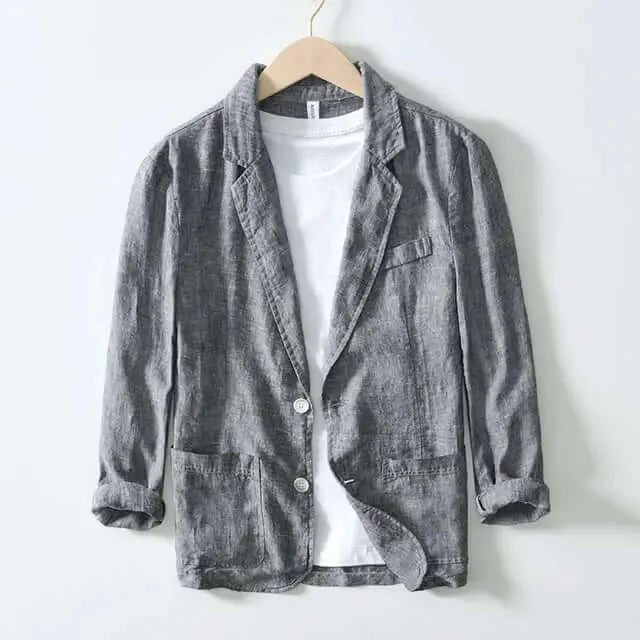 Men's Casual Two-Button Blazer Jacket