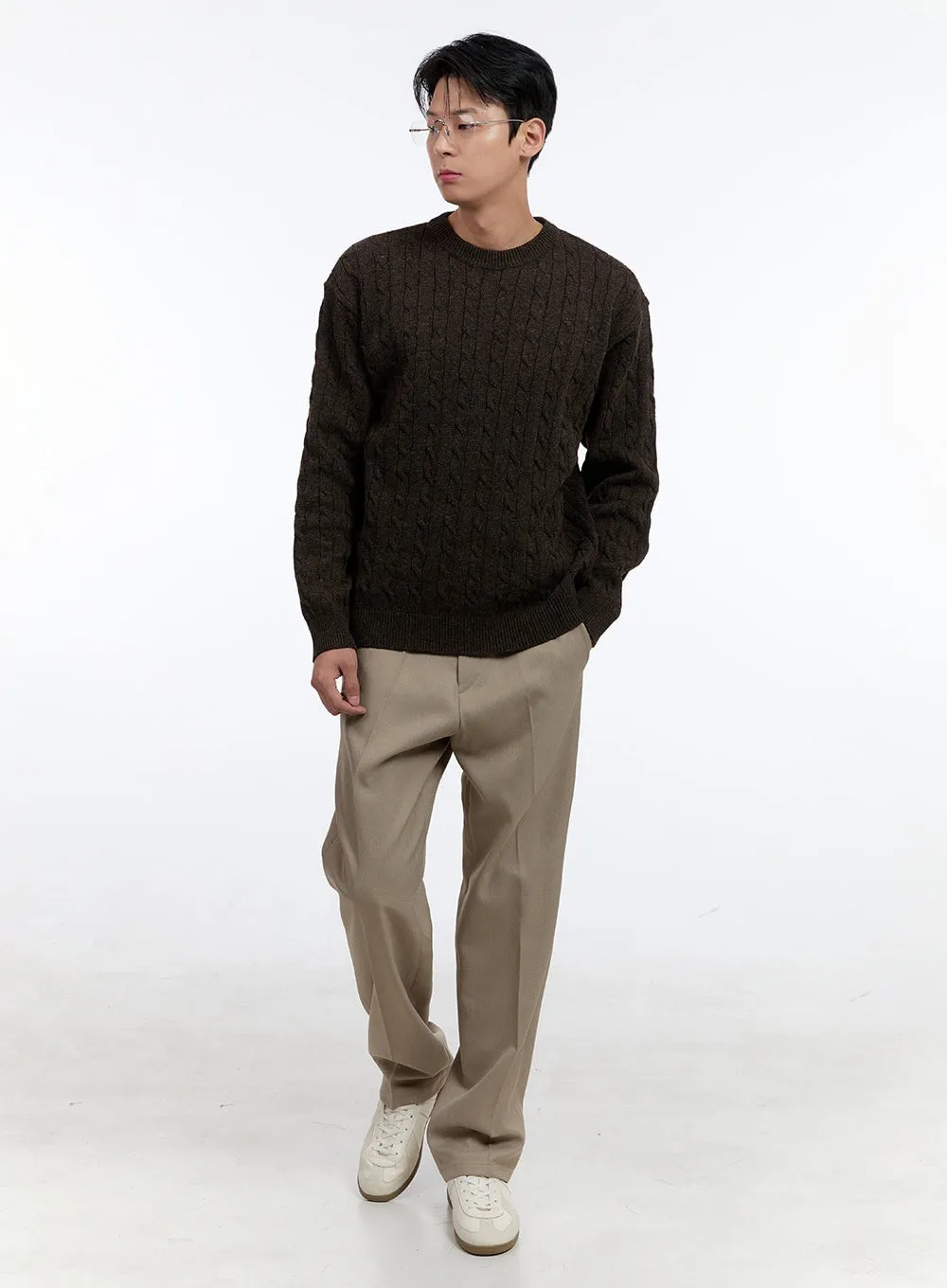 Men's Solid Tailored Pants IG428