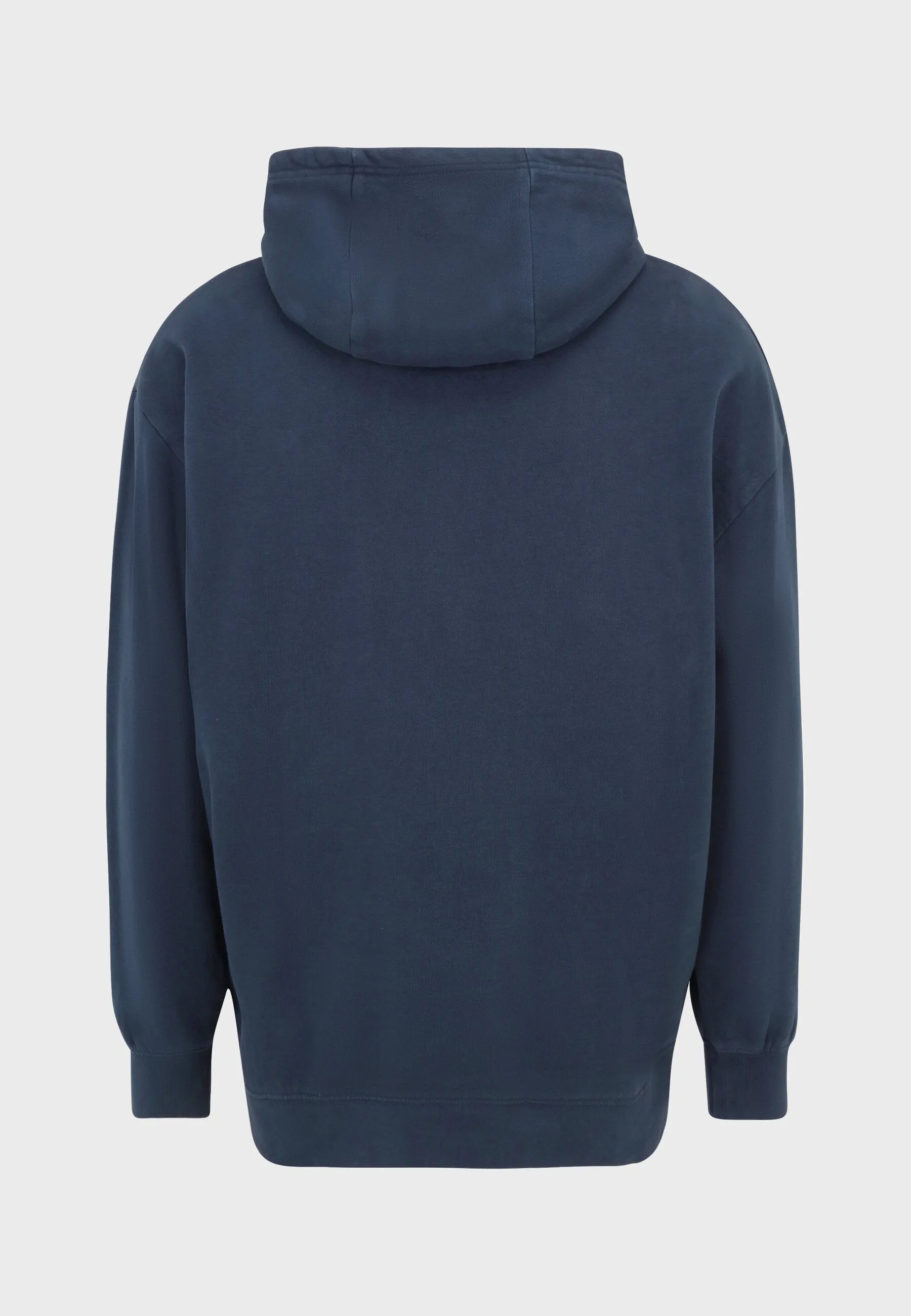 Oversized spectral-reflective Logo Garment Dyed Hoodie Navy Blue