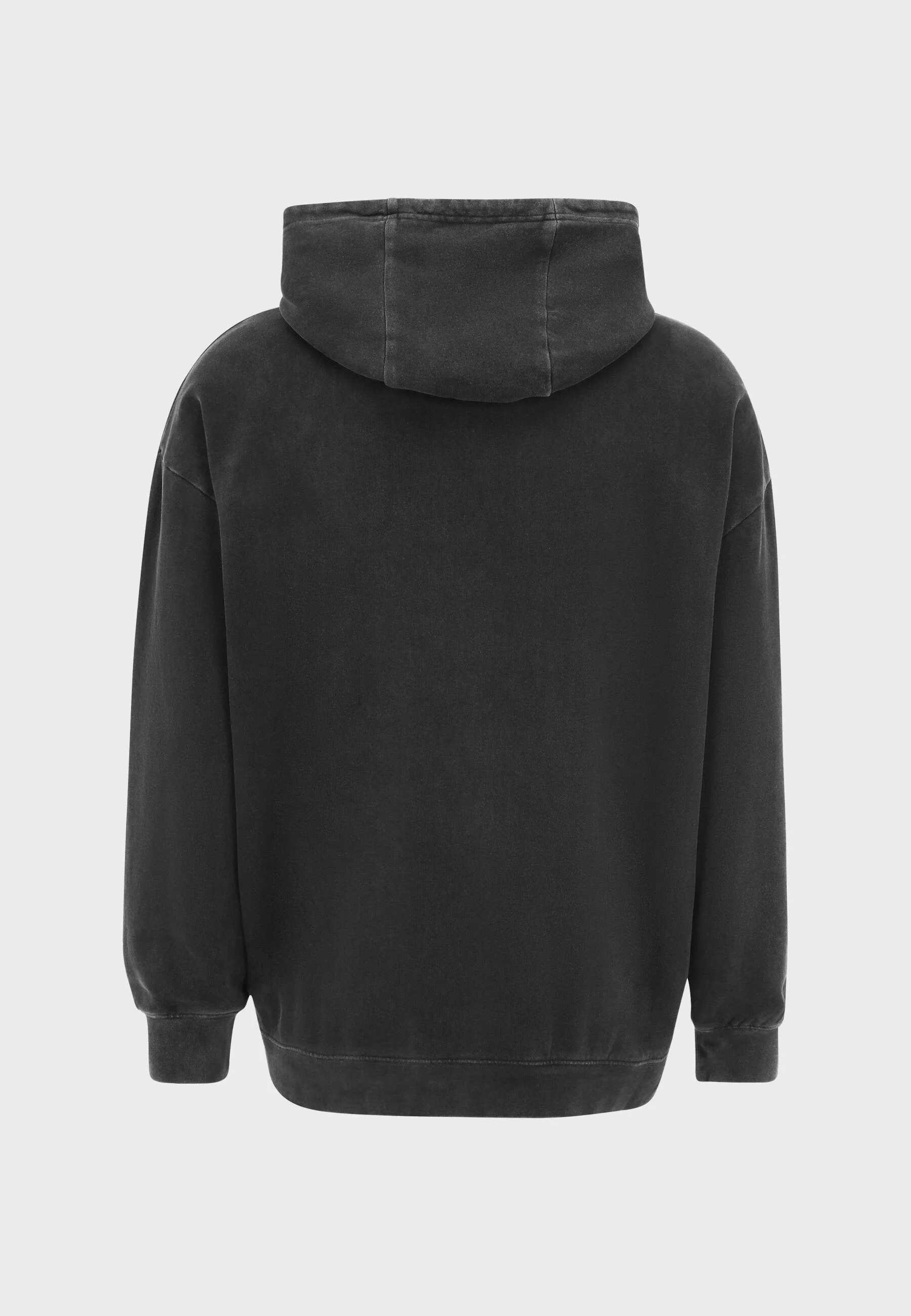 Oversized spectral-reflective Logo Garment Dyed Zipper Black