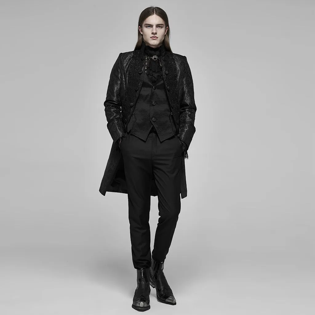Palace jacquard men's long coat WY-1188LCM
