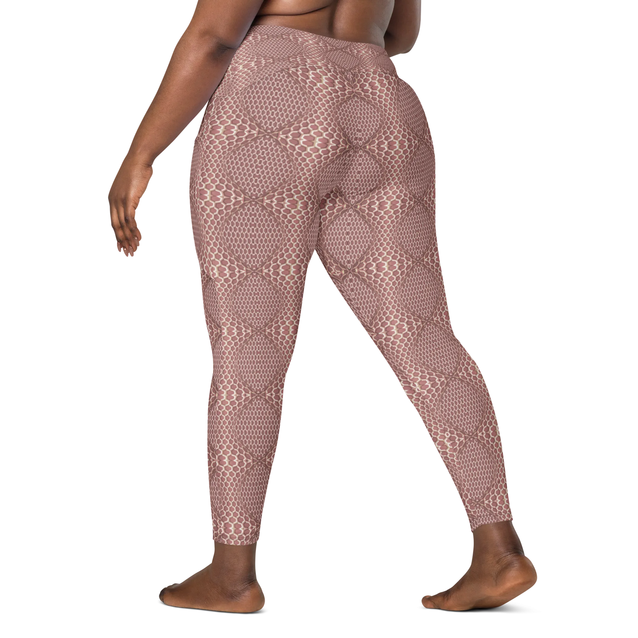 Recursia Illusions Game Leggings With Pockets In Pink