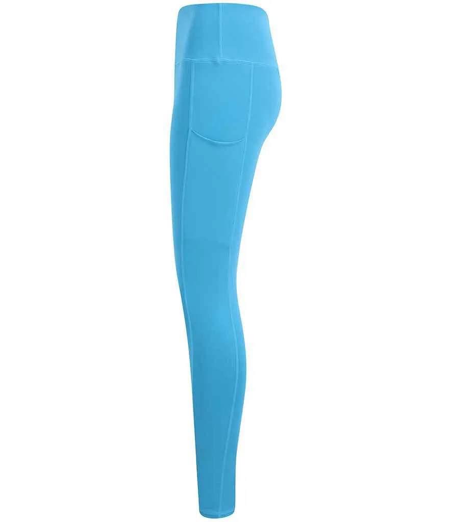 Tombo Ladies Core Pocket Leggings | Turquoise Blue