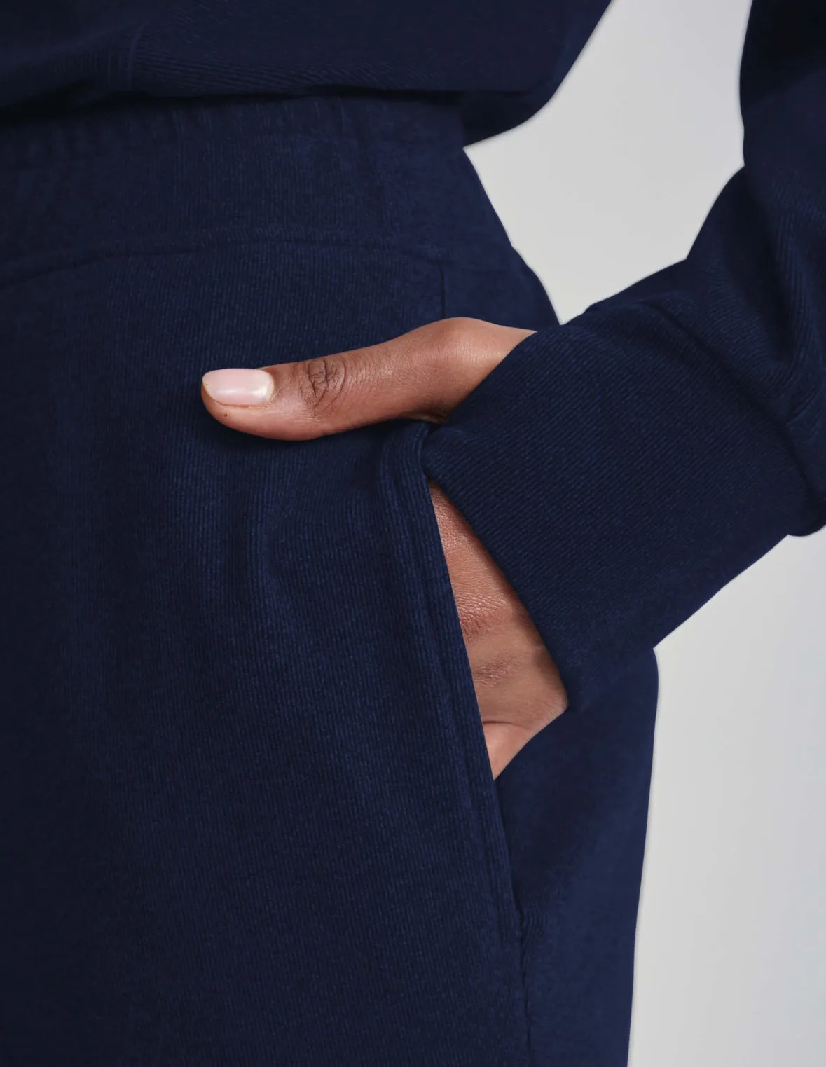 Varley Brushed Fleece Navy Pant 25