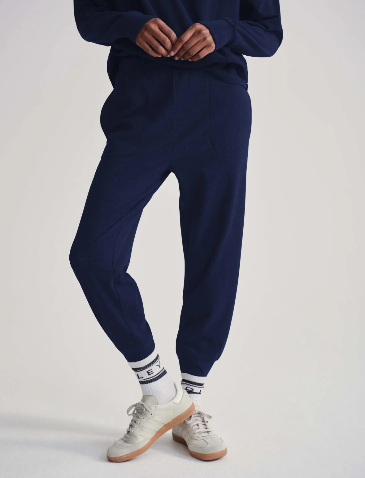 Varley Brushed Fleece Navy Pant 25