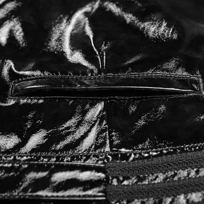 WK-367 Punk Mens Glossy Patent-leather Trousers