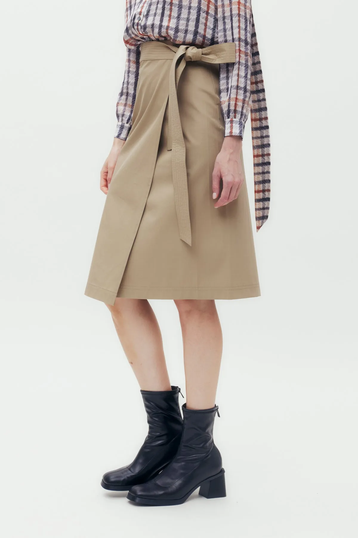 Wrapped Trench Skirt