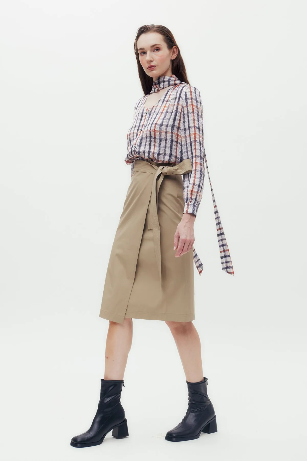 Wrapped Trench Skirt